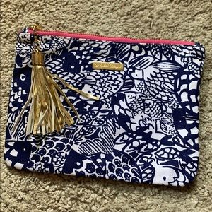 Lilly Pulitzer fish print clutch